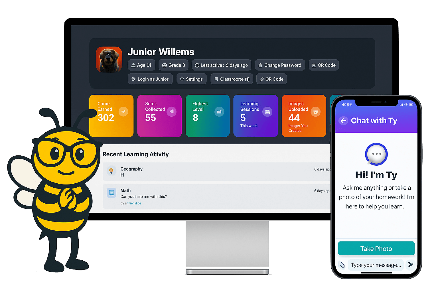 TYB desktop and mobile product preview