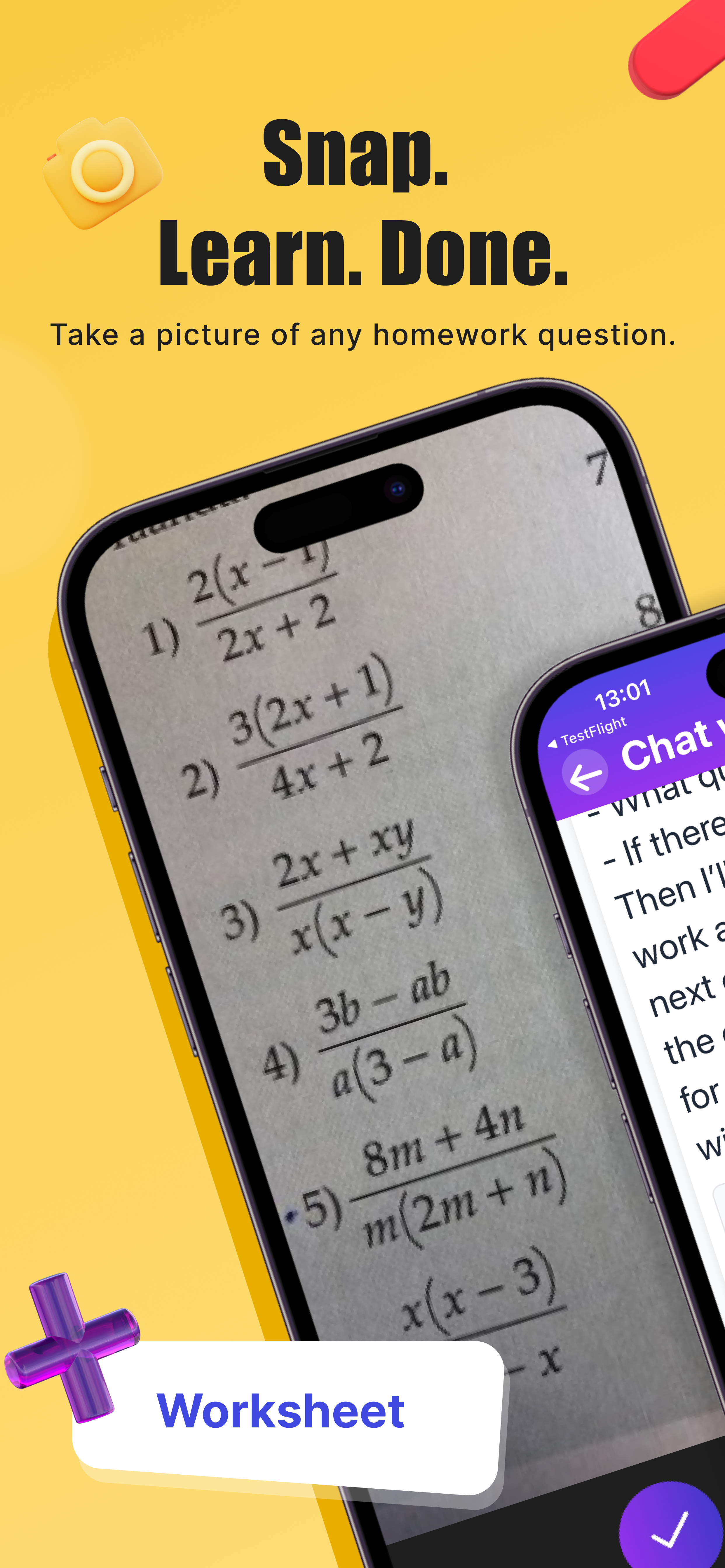 TYB mobile homework helper preview