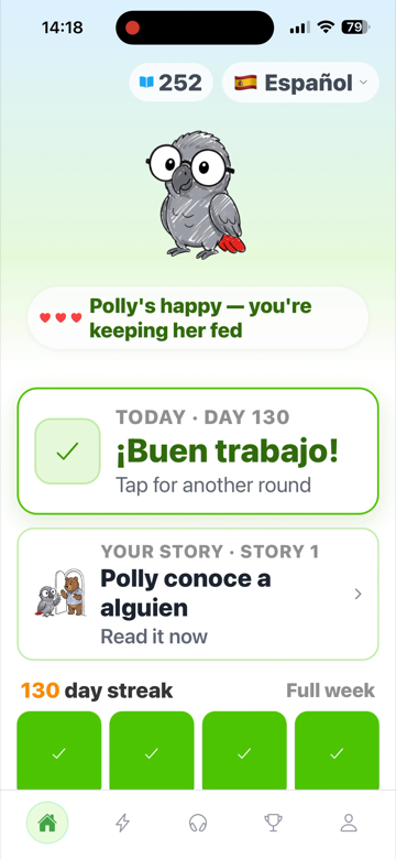 A PollyStop story on a phone