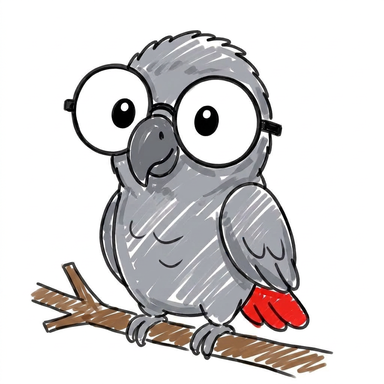 Polly perched on a branch