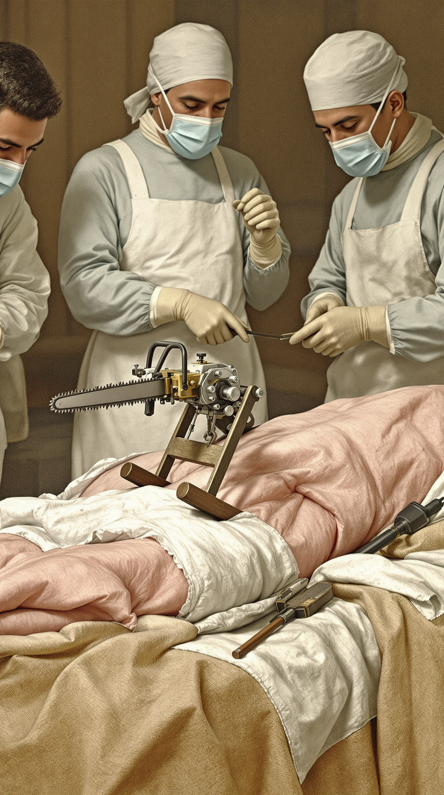 Historical Medical Tools: 18th-Century Chainsaw in Surgery