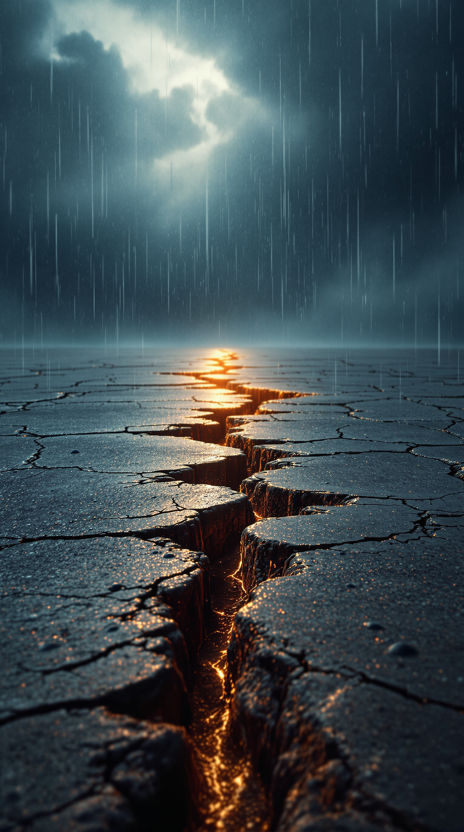 Dramatic Rainstorm Scene: Explore Tectonic Activity in Nature