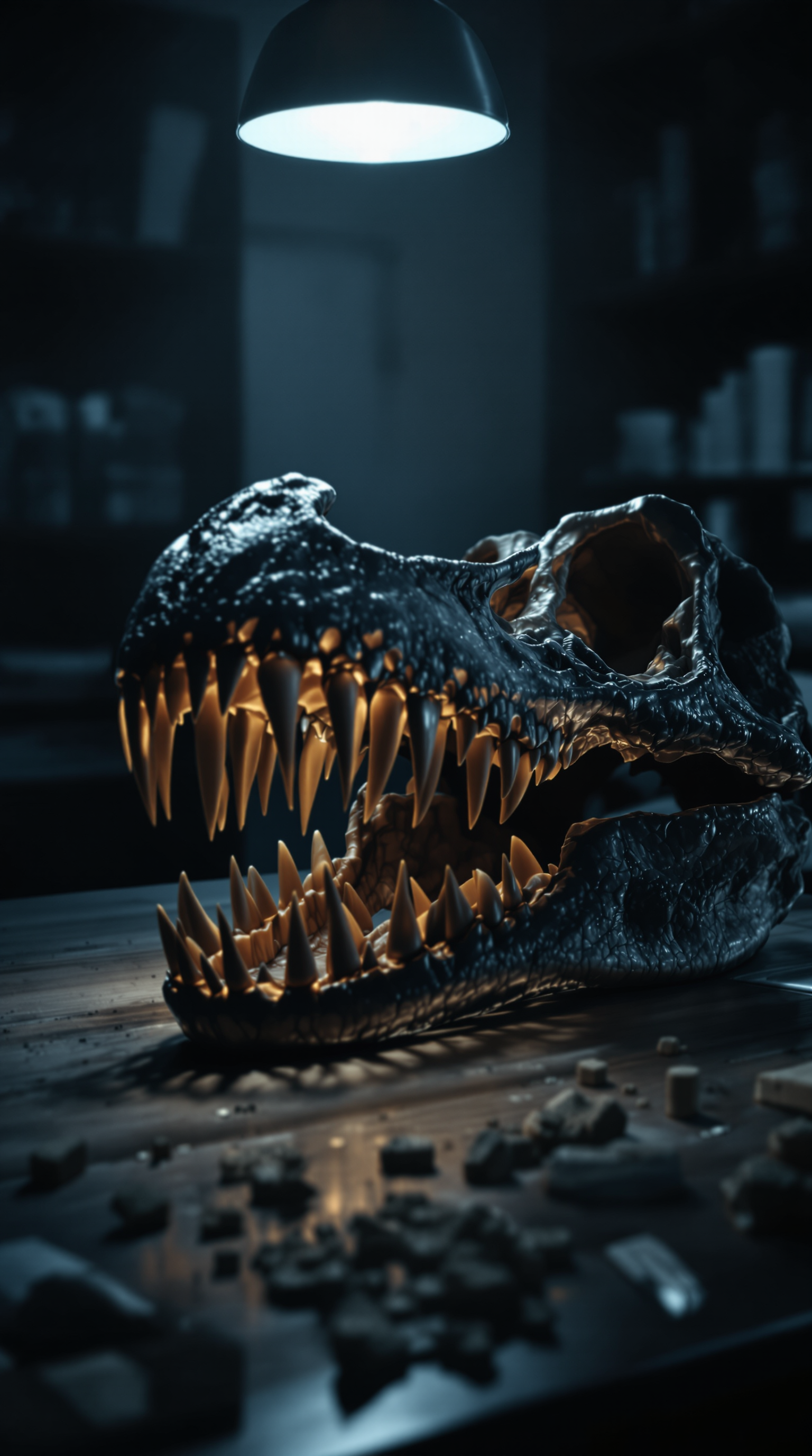 Discover the Fascinating Mosasaur Jawbone in a Lab Setting