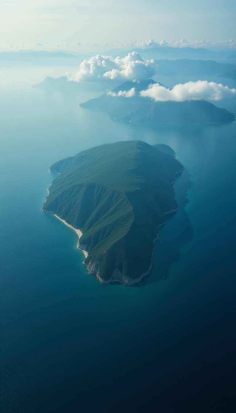Discover Ethereal Aerial Views: Nature's Layers in AI Art