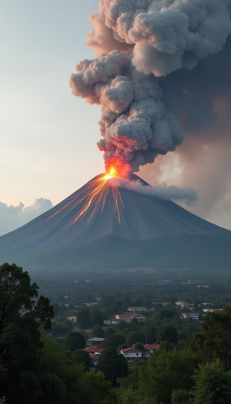 Incredible Volcanic Eruption: AI Art Inspired by Learning