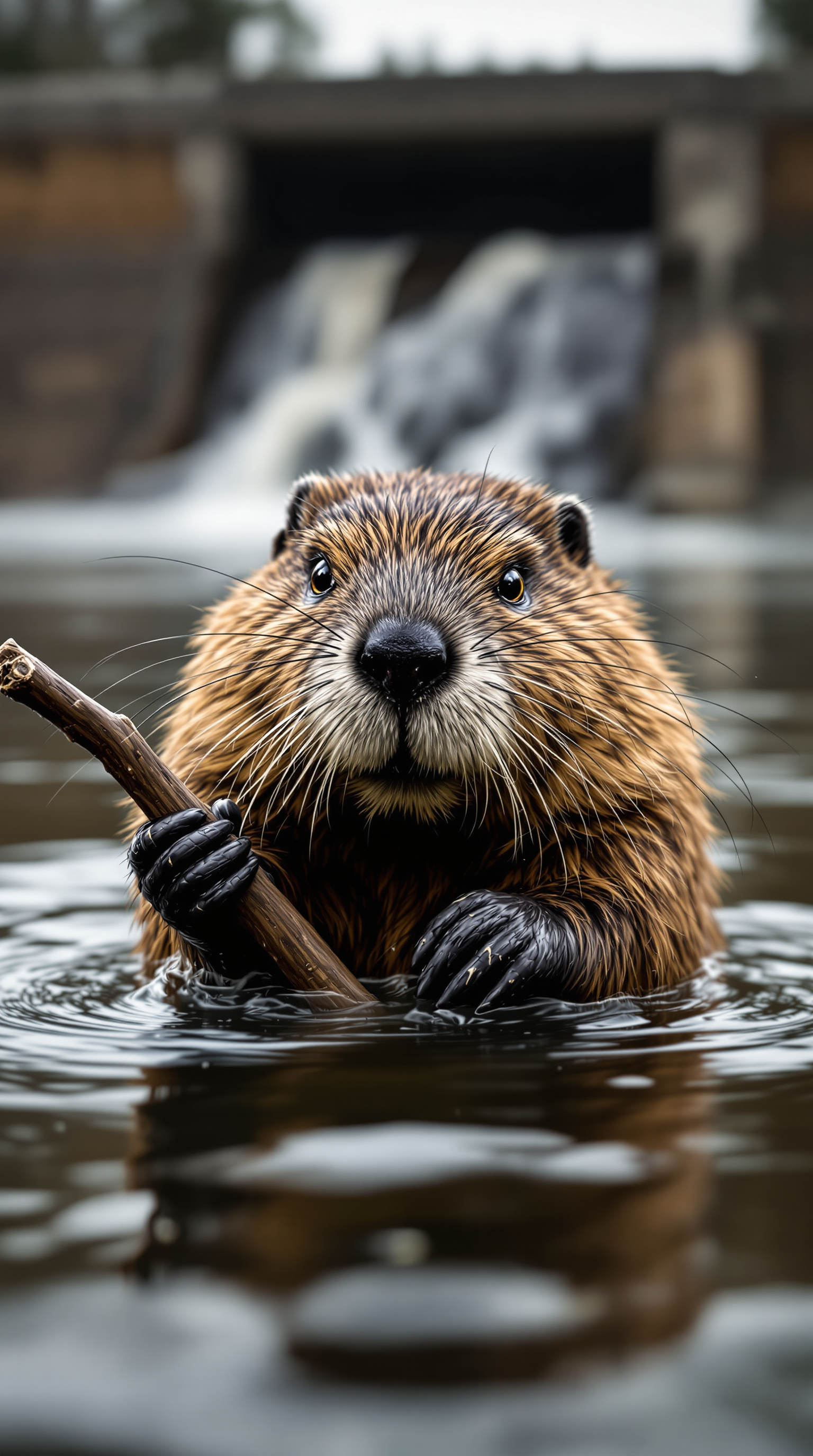 Incredible Beaver Close-Up: Nature's Builders in Action