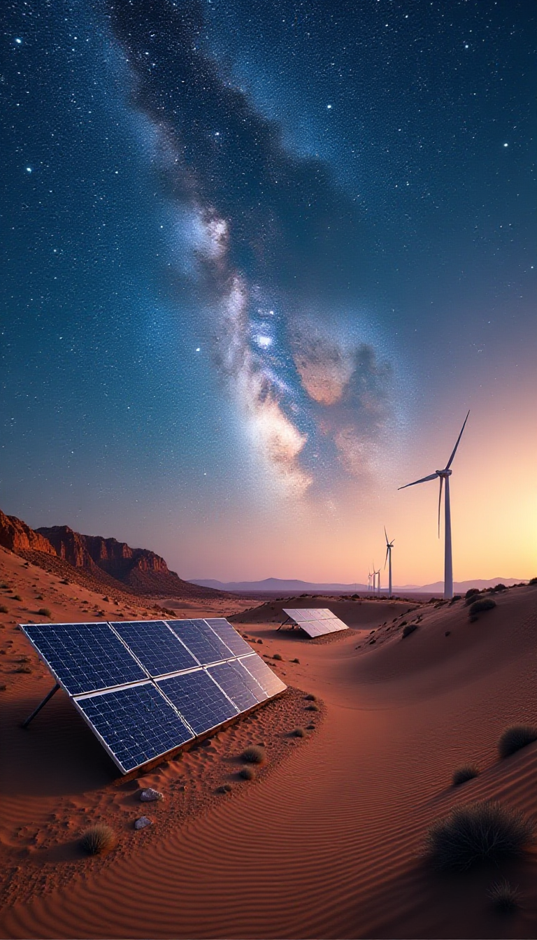 Explore Renewable Energy and Space: A Creative AI Art Journey