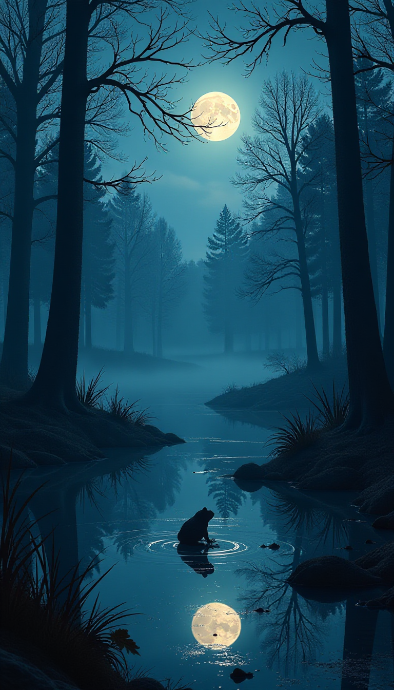 Explore a Mysterious Forest Clearing at Dusk - AI Art for Kids