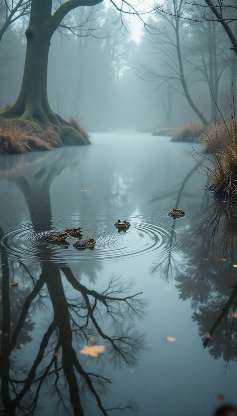Discover the Magic of Nature: AI-Generated Pond Scene
