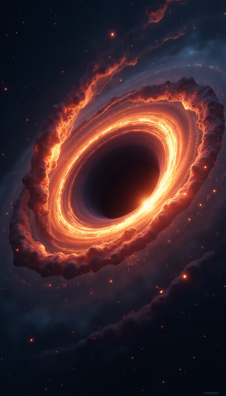 Explore the Wonders of Black Holes: Educational AI Artwork