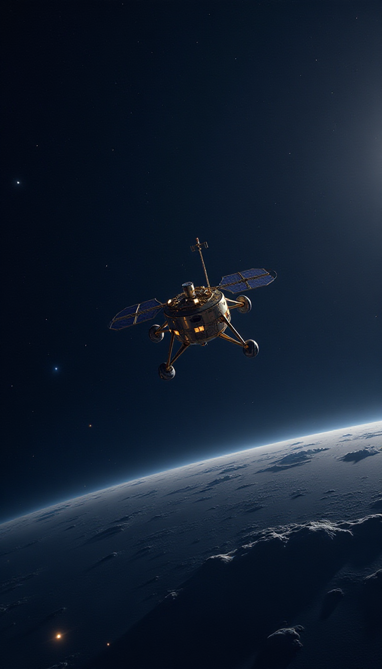 Explore a Stunning AI-Generated Moon Lander Image for Kids