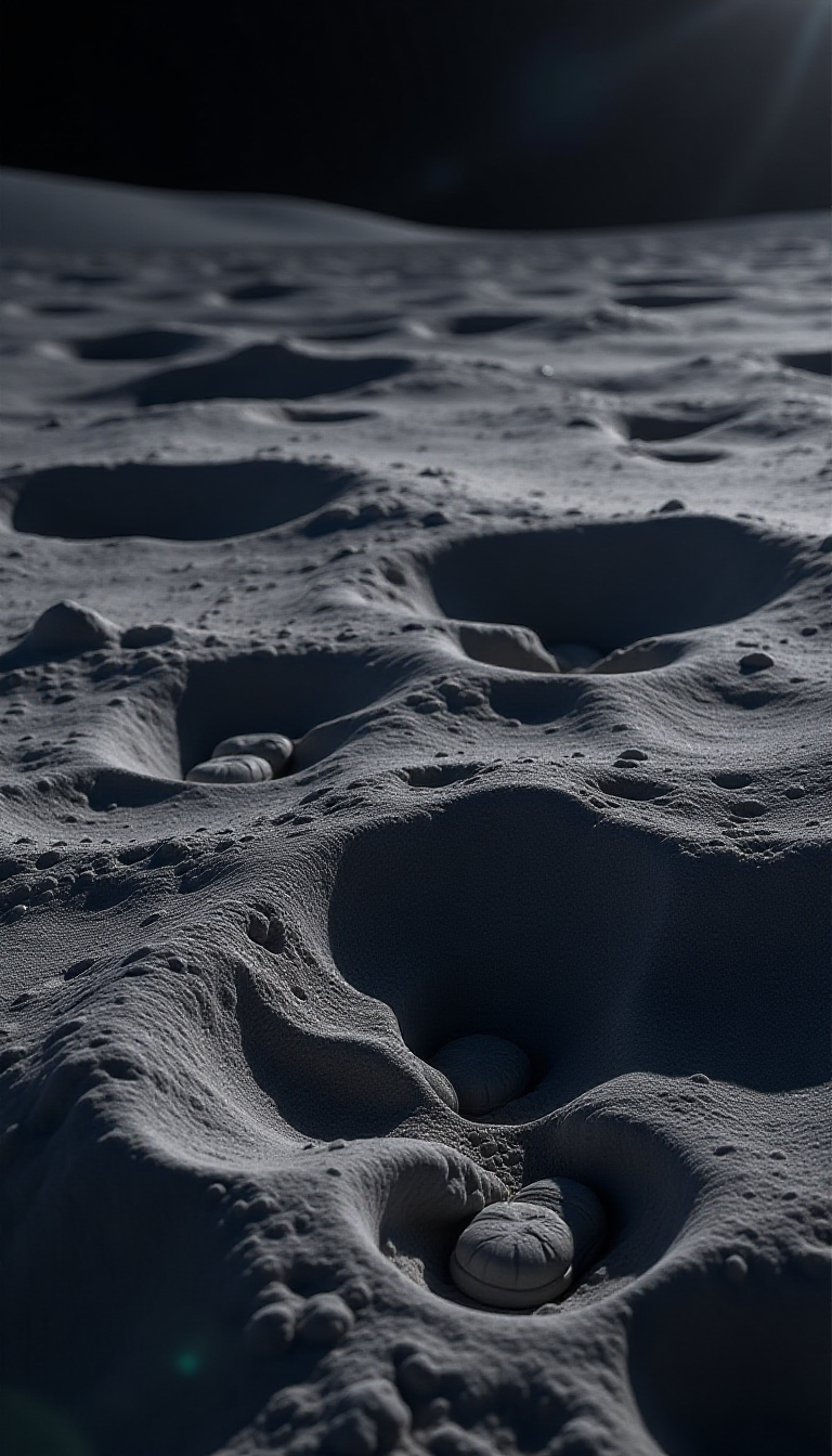 Explore Lunar Futures: AI-Generated Boot Prints on Moon Dust