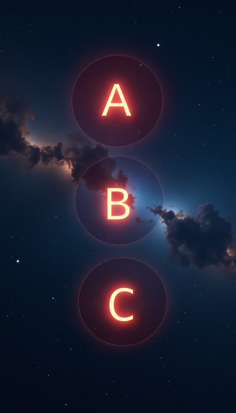 Explore AI Creativity: Glowing Choices in the Cosmic Void