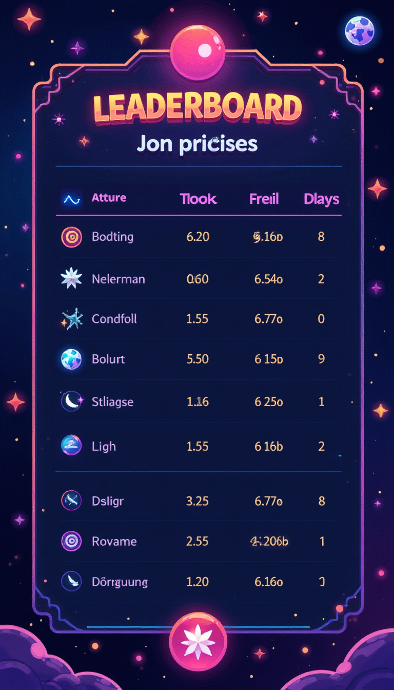 Engaging Galaxy-Themed Leaderboard for Kids' Learning Progress