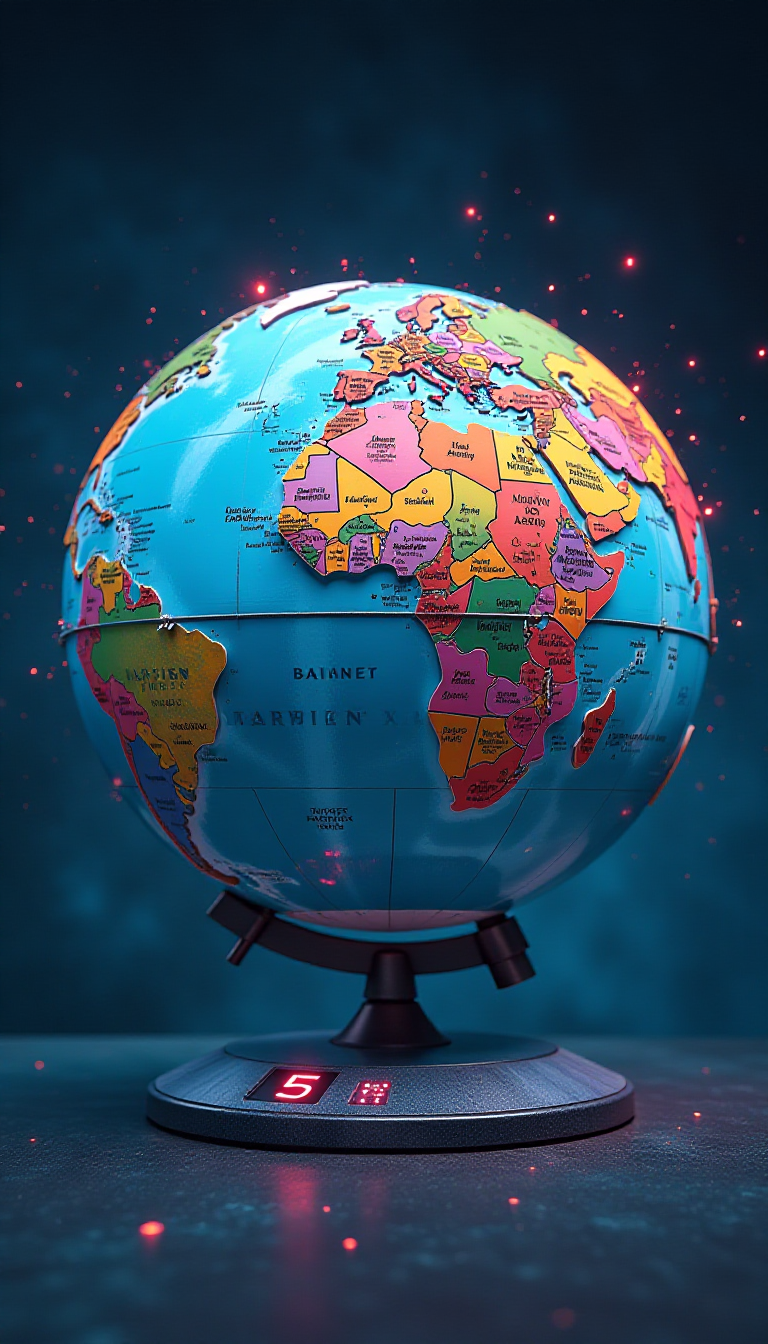 Explore the World: Educational AI Image of a Spinning Globe