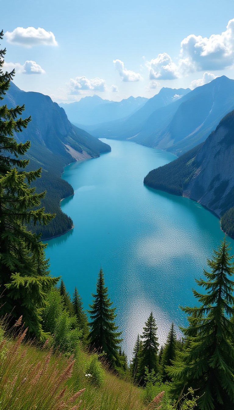Explore Canada's Sparkling Lakes: A Child's AI Art Creation