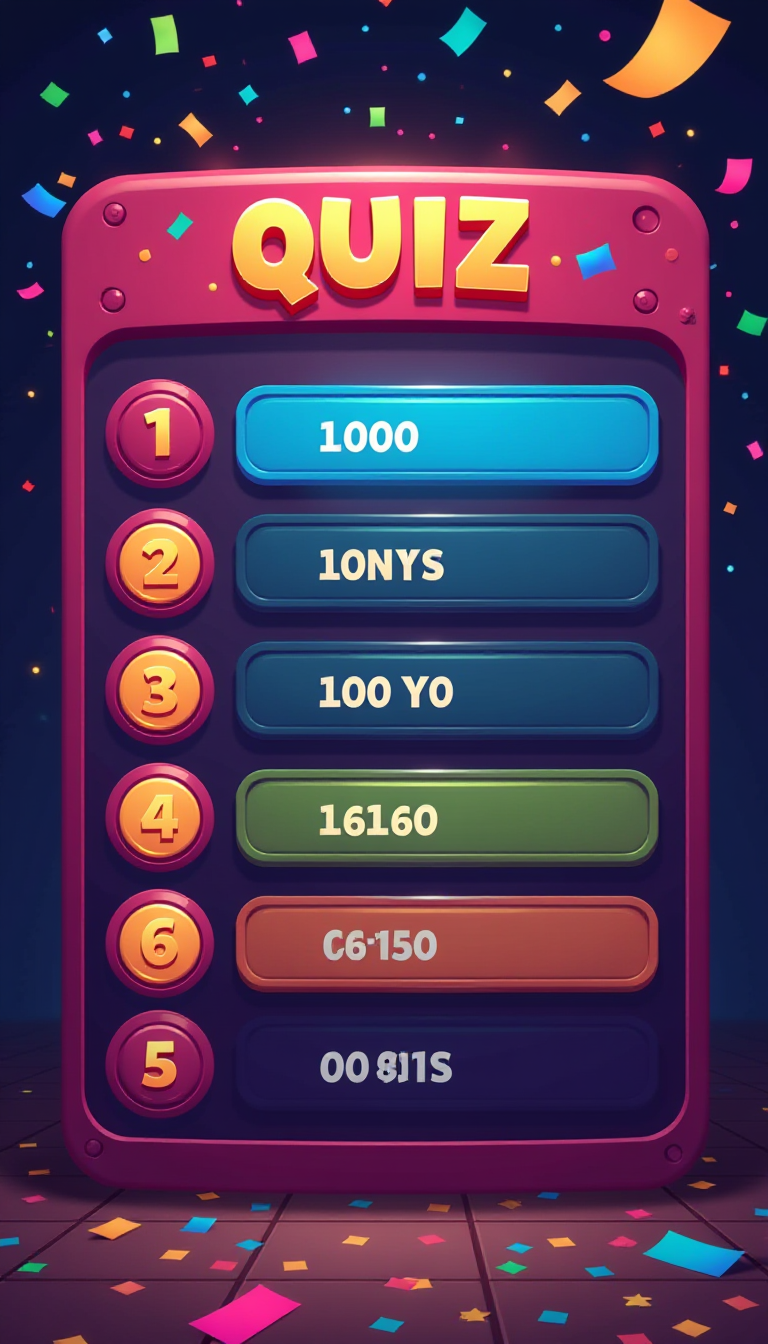 Colorful Quiz Scoreboard: Engage Kids in Fun Learning!