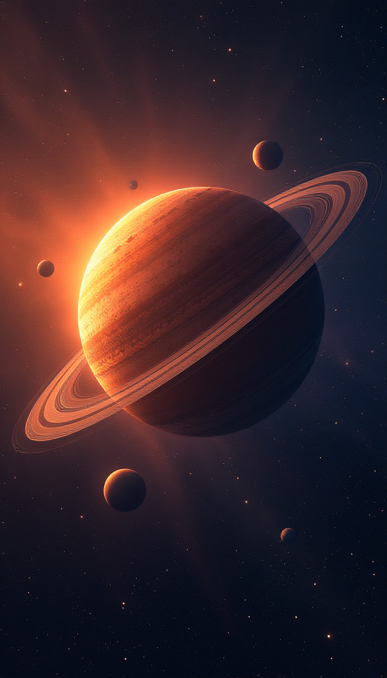 Explore a Subgiant Star and Its Orbiting Planets - Educational AI Art