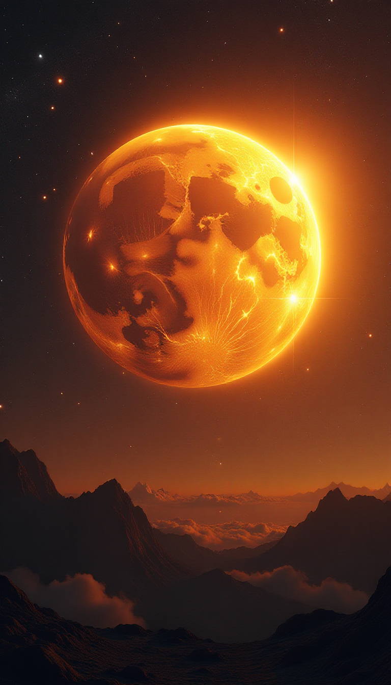 Explore the Wonders of Space with a Glowing Star Image