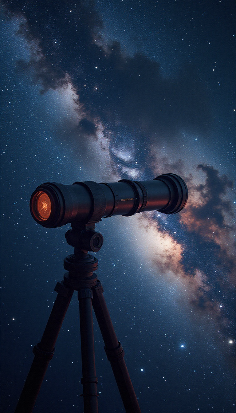 Explore a Futuristic Telescope in Orbit: Educational AI Art for Kids