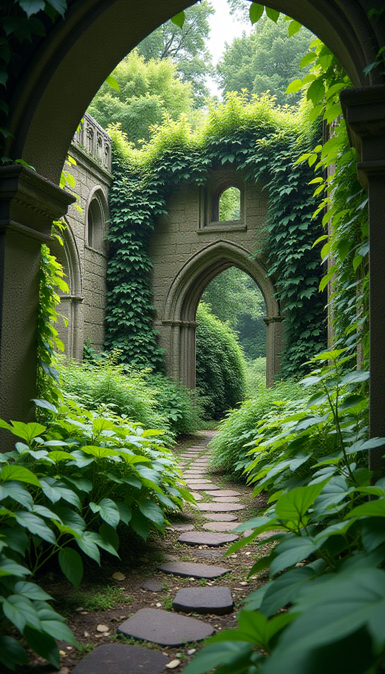 Explore a Mysterious Overgrown Garden - AI Art for Kids