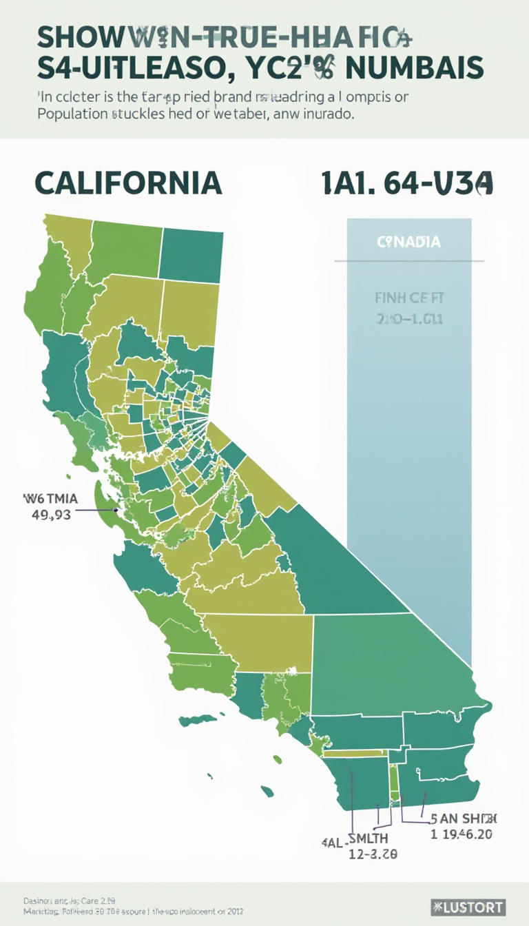 Engaging AI-Generated Population Comparison: California vs. Canada