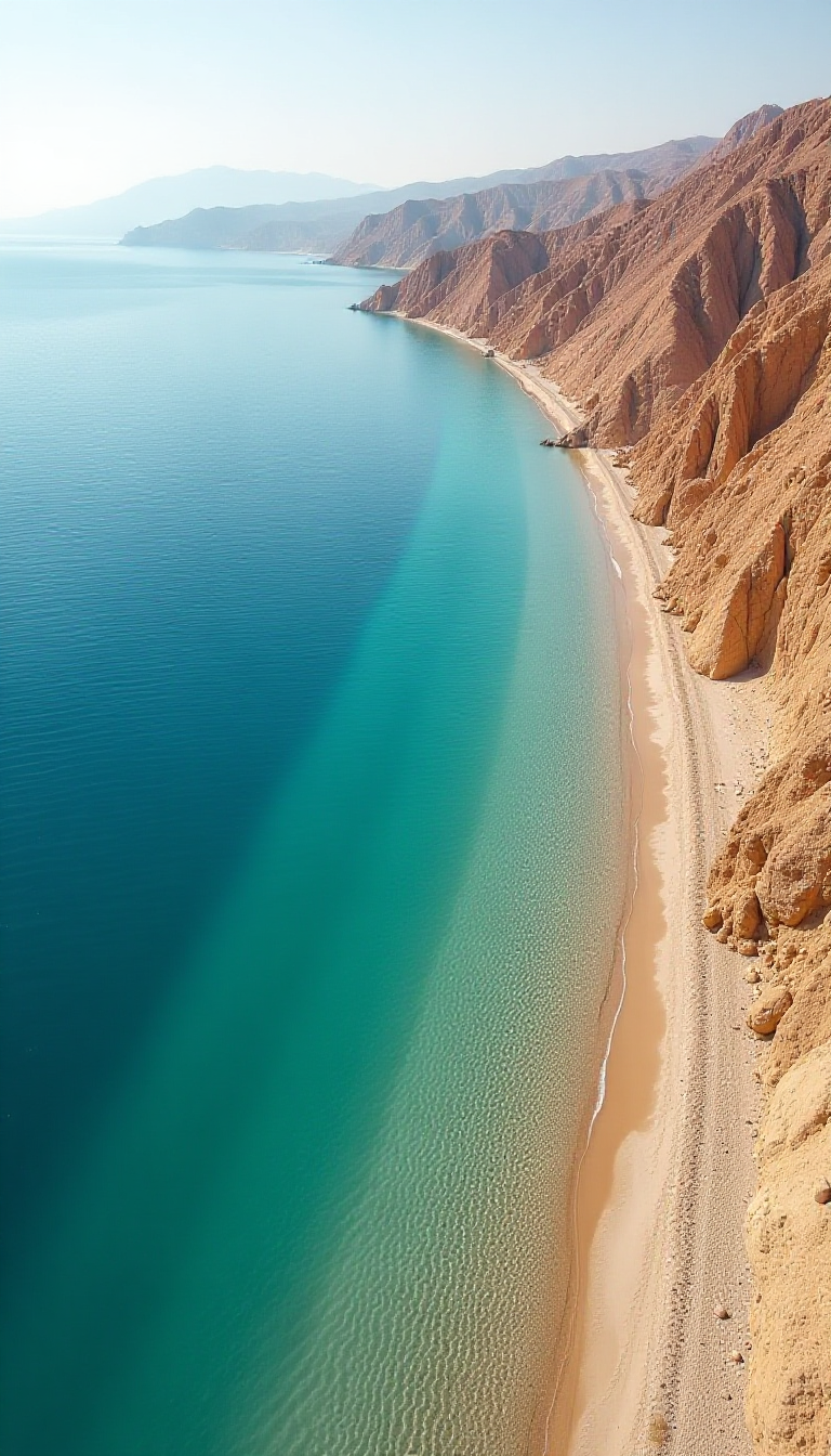 Explore the Dead Sea's Unique Shoreline: An AI Creation