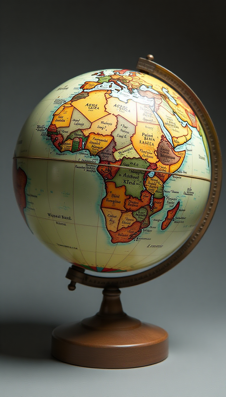 Explore Africa with Our AI-Generated Globe Image for Kids