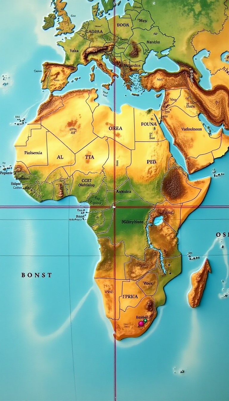 Explore the Equator and Prime Meridian: Educational Map for Kids