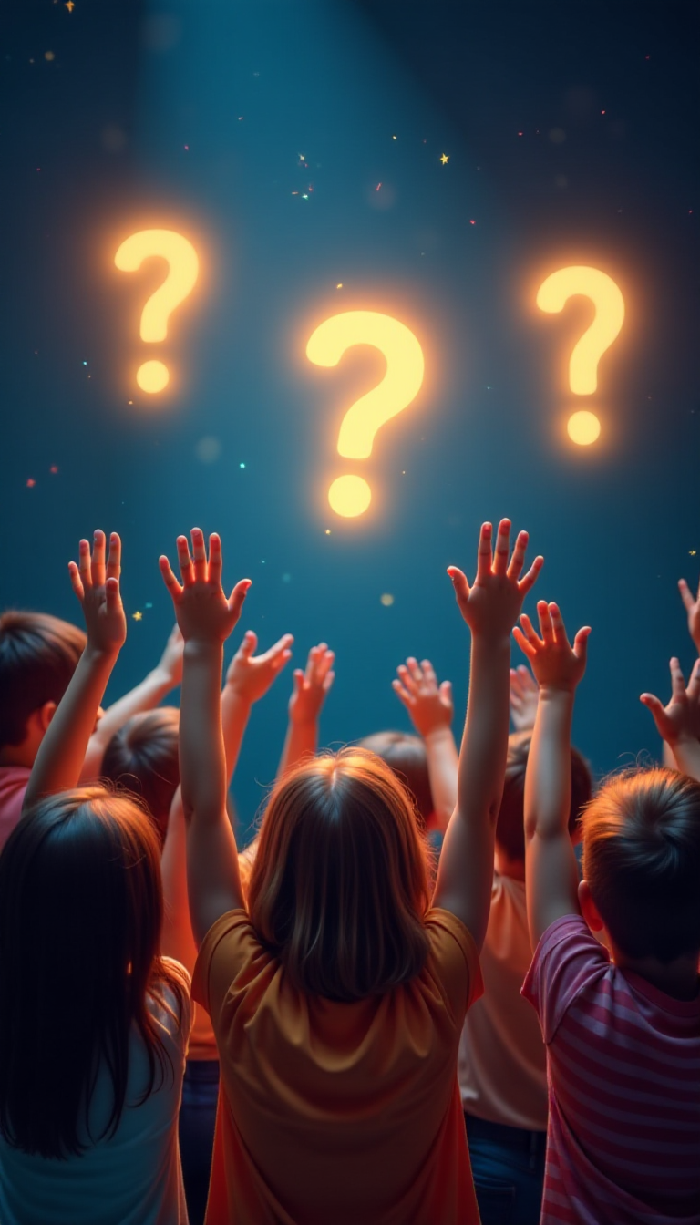 Inspiring Kids to Learn: Excited Students with Glowing Ideas
