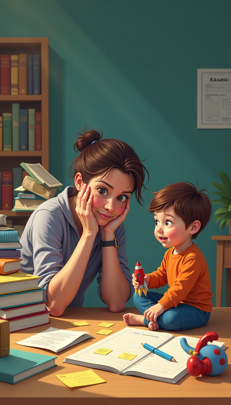 Fostering Creativity: Kids Learning While Parents Juggle Tasks