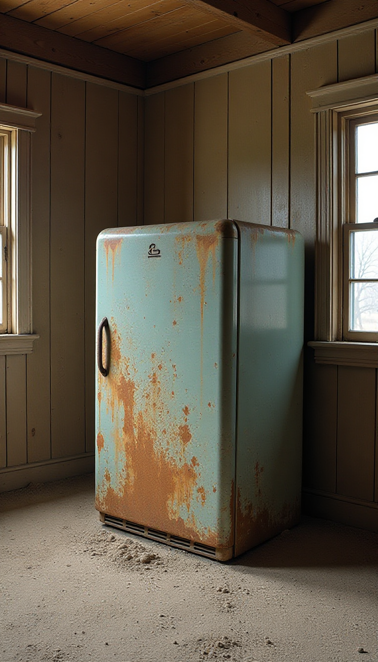 Explore History: Ghost Town Kitchen with Rusting Icebox