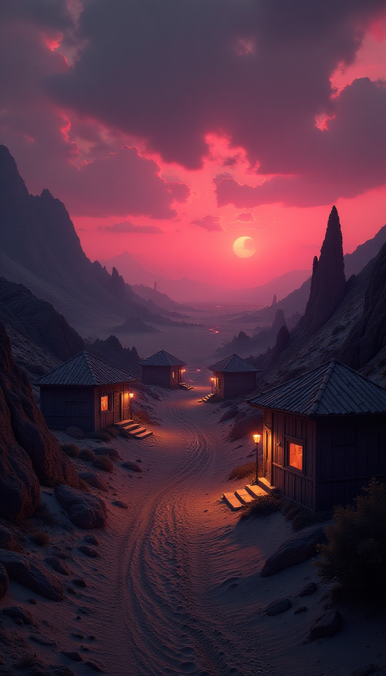 Surreal Twilight Town: A Creative AI Art Journey for Kids