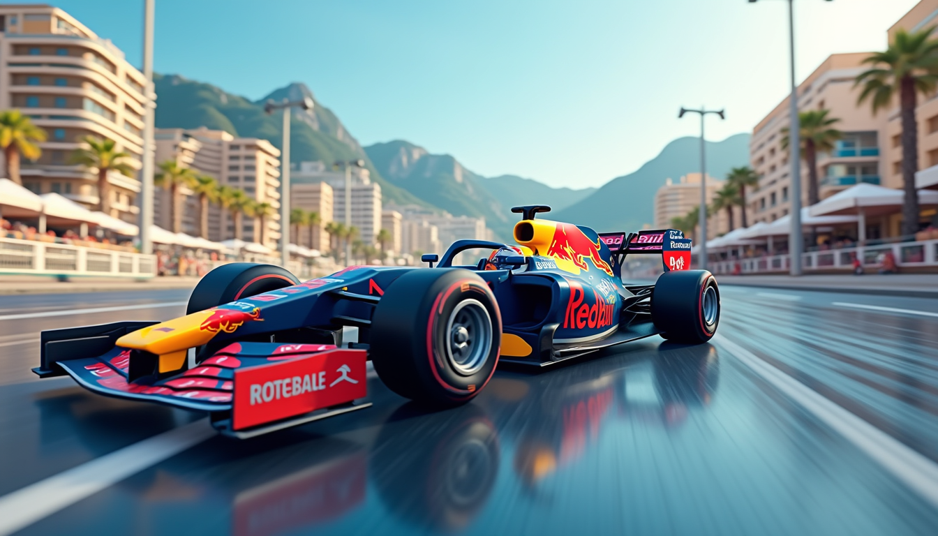 Creative AI Art: Red Bull Racing Car in Monaco - Train Your Brain
