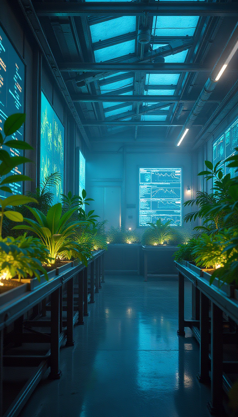 Explore a Futuristic Greenhouse with AI-Generated Imagery