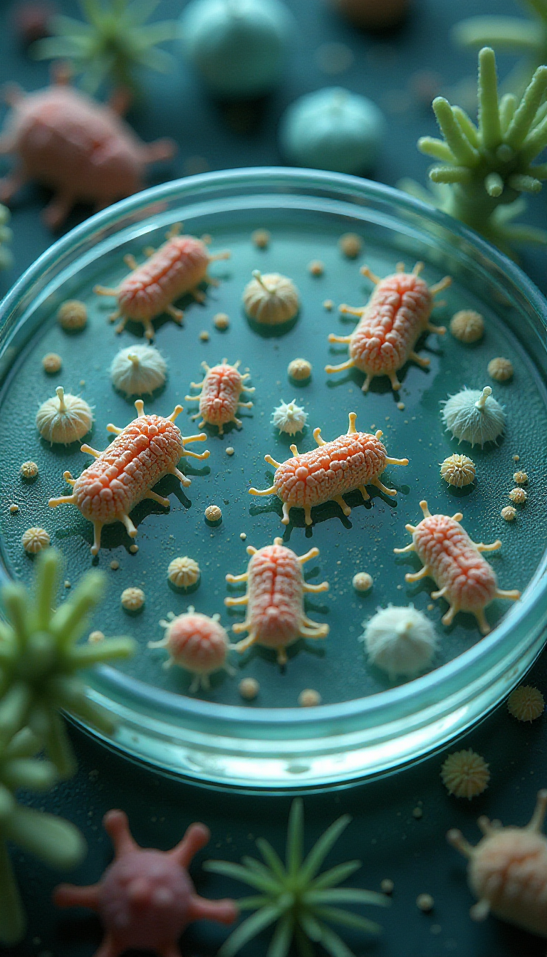 Explore Bacterial Cells and Microscopic Plants in AI Art
