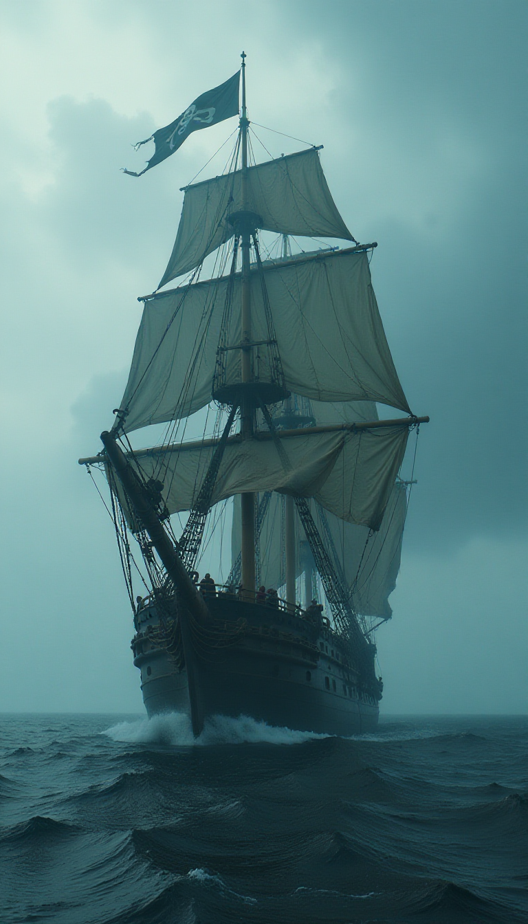 Explore the Mysteries of the Pirate Ship in AI Art