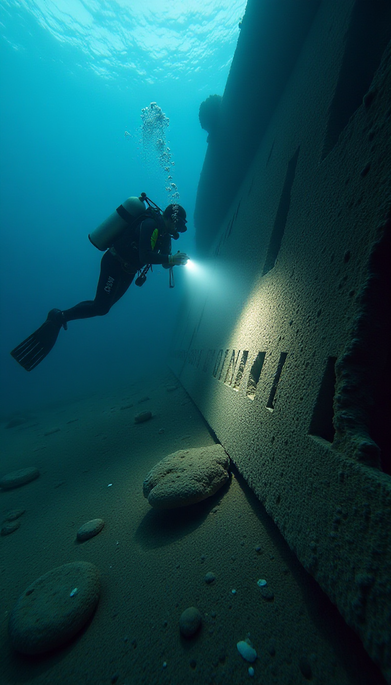 Explore Underwater Mysteries: Diver Discovers Shipwreck Secrets