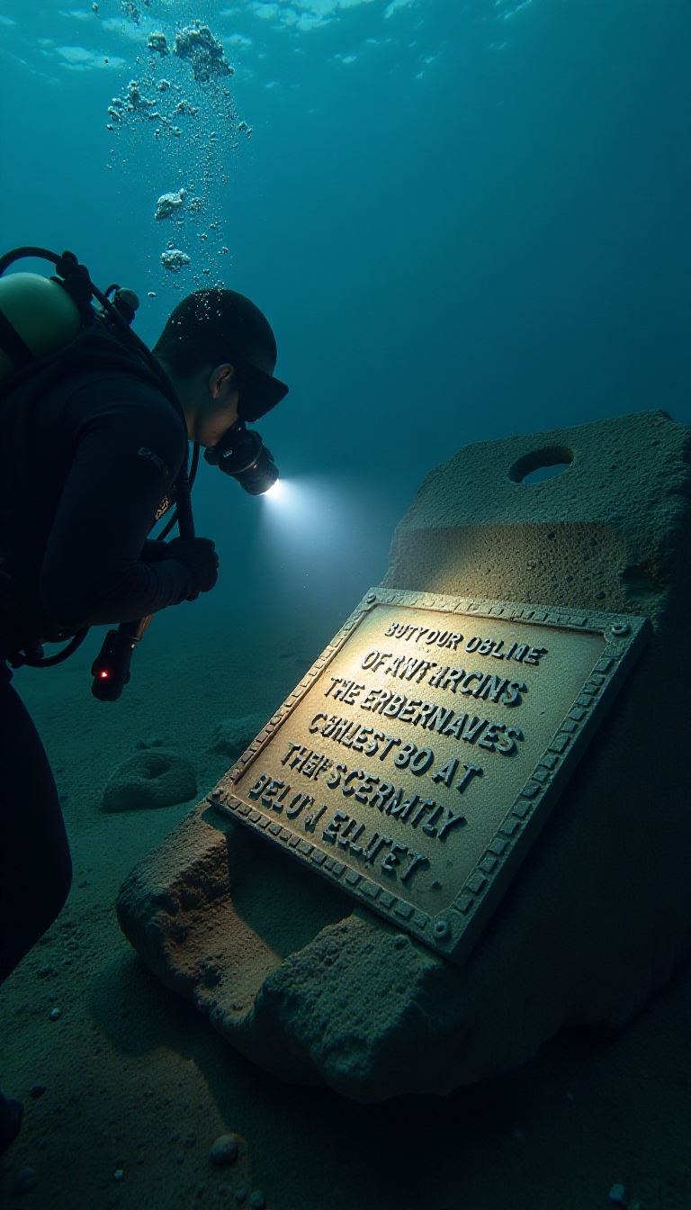 Discovering History: A Diver's Journey to a Shipwreck Plaque