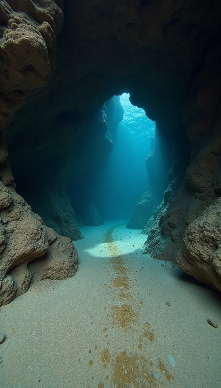 Discover the Mysteries of Underwater Caves - Educational AI Art