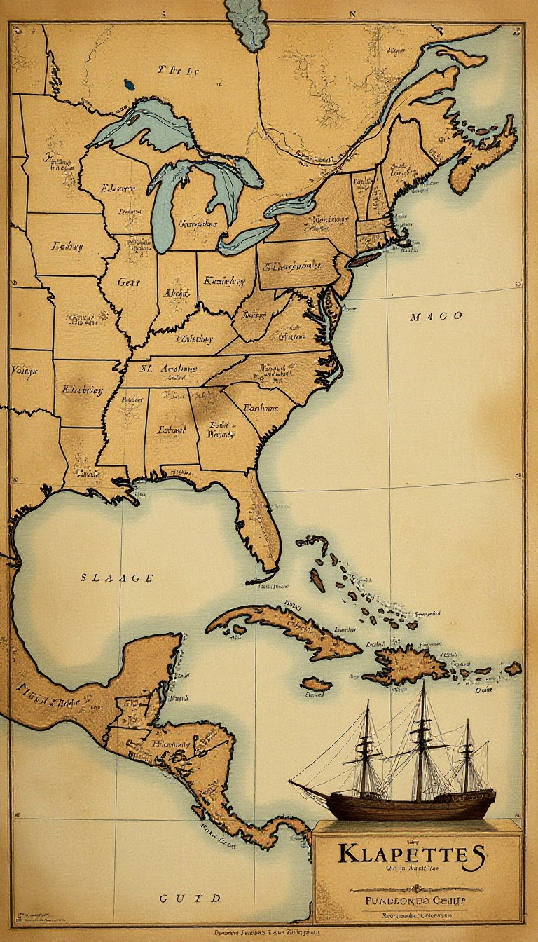 Explore an Ancient Map of North America - AI Art for Kids