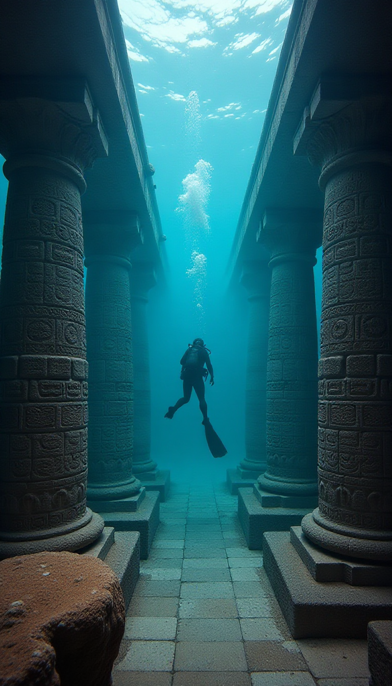 Explore Ancient Underwater Worlds with AI-Generated Imagery