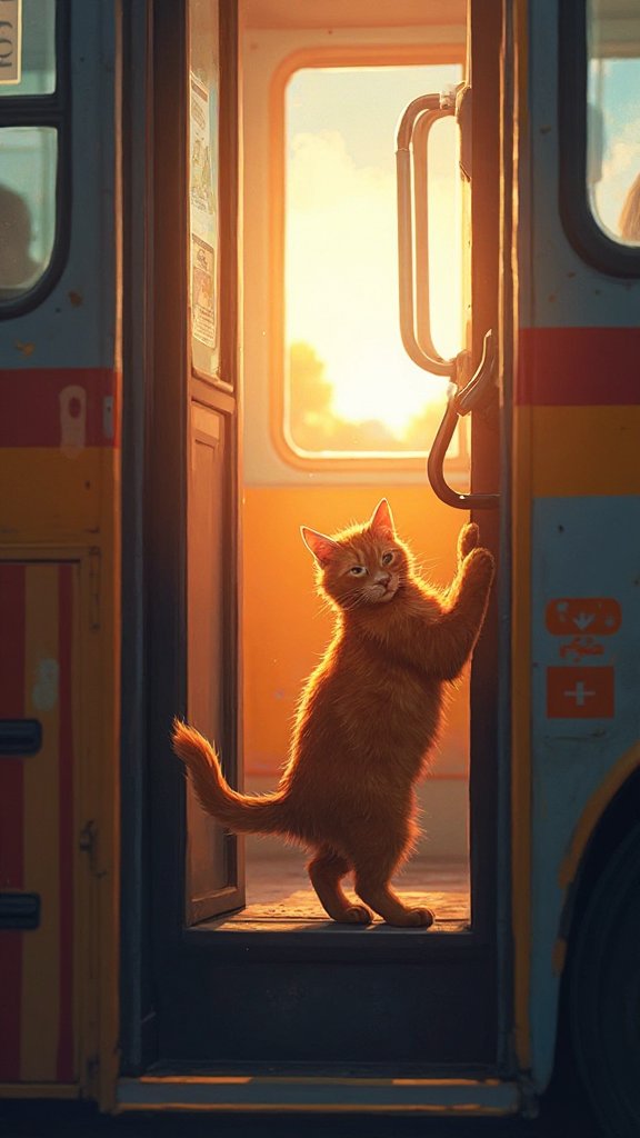 Katten som åker buss