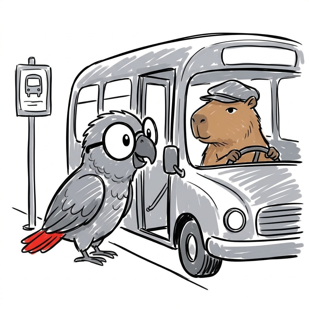 Polly jedzie autobusem