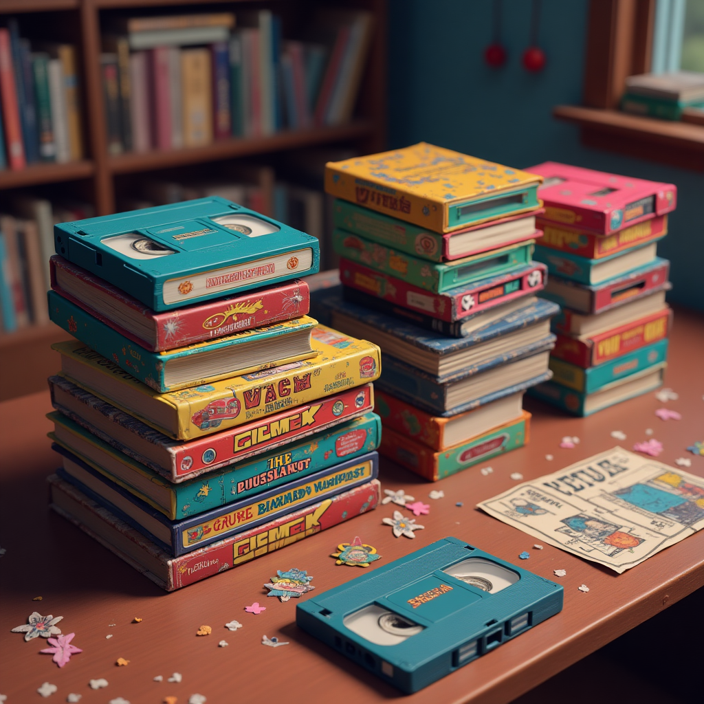 Colorful VHS Tapes: A Creative AI Art Journey for Kids