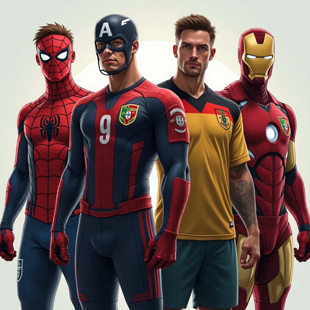 Avengers in International Jerseys - Fun AI Art for Kids