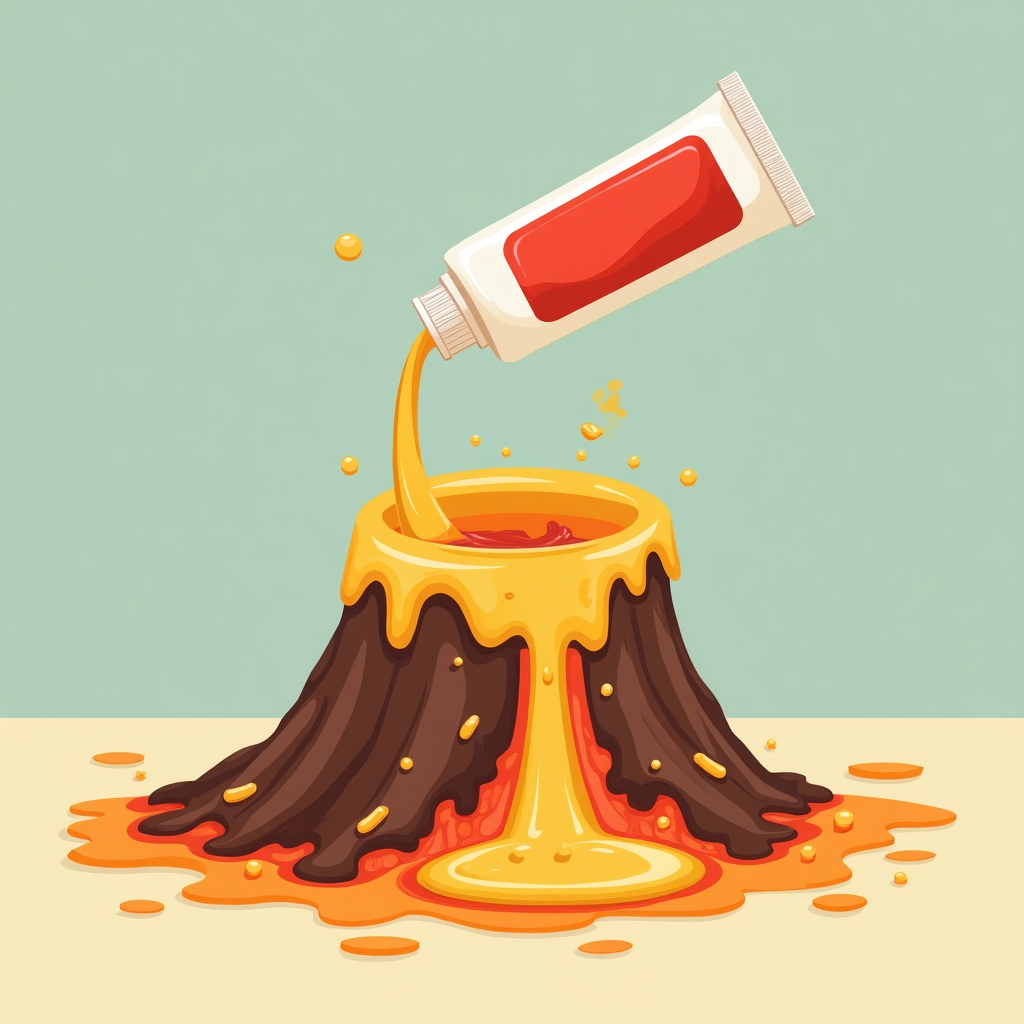 Discover How Volcanoes Work with Fun Illustrative AI Art