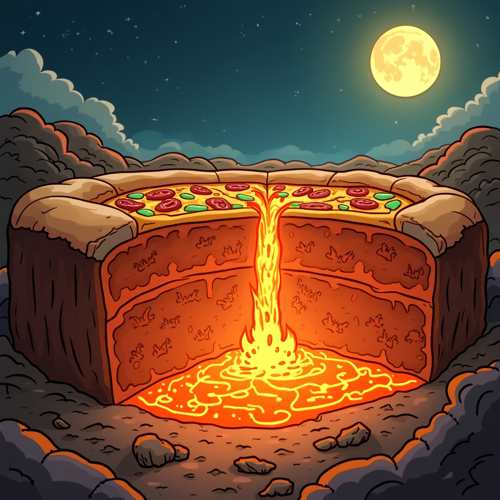 Explore How Volcanoes Work: Fun AI-Generated Cartoon Image