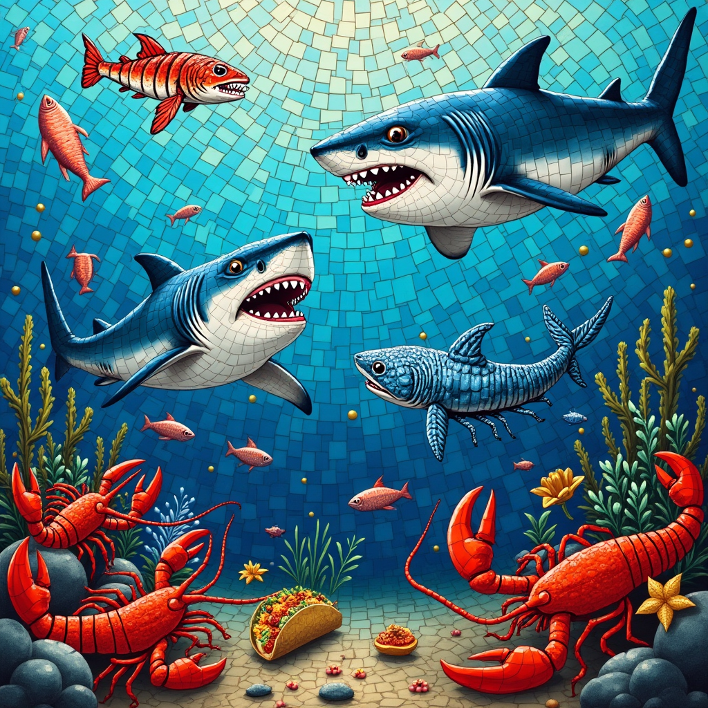 Colorful Shark Dance Party: A Creative AI Art Adventure for Kids