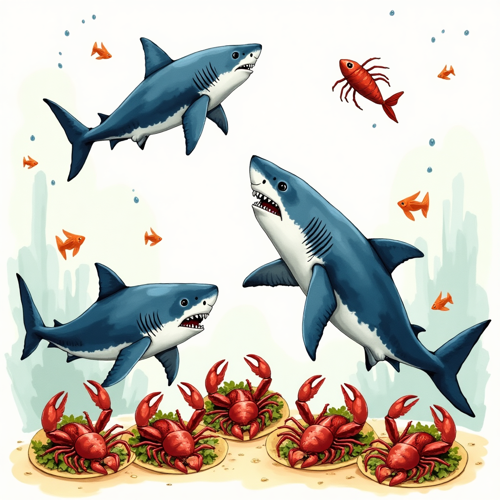Creative Shark Adventure: Dancing Sharks and Tacos!